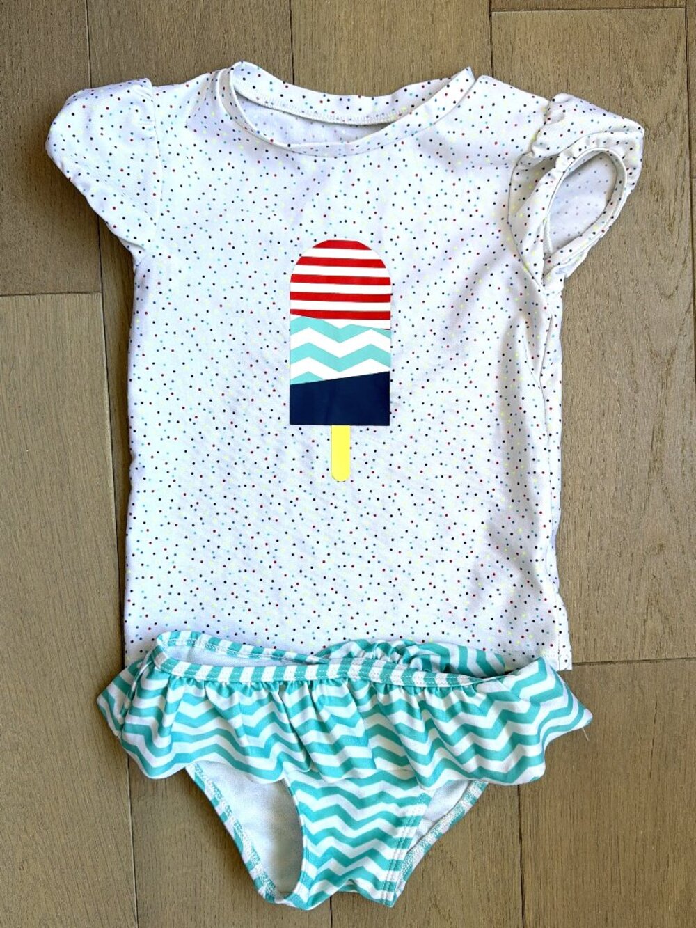 Cat & Jack Rash Guard Swimsuit Set 4T
